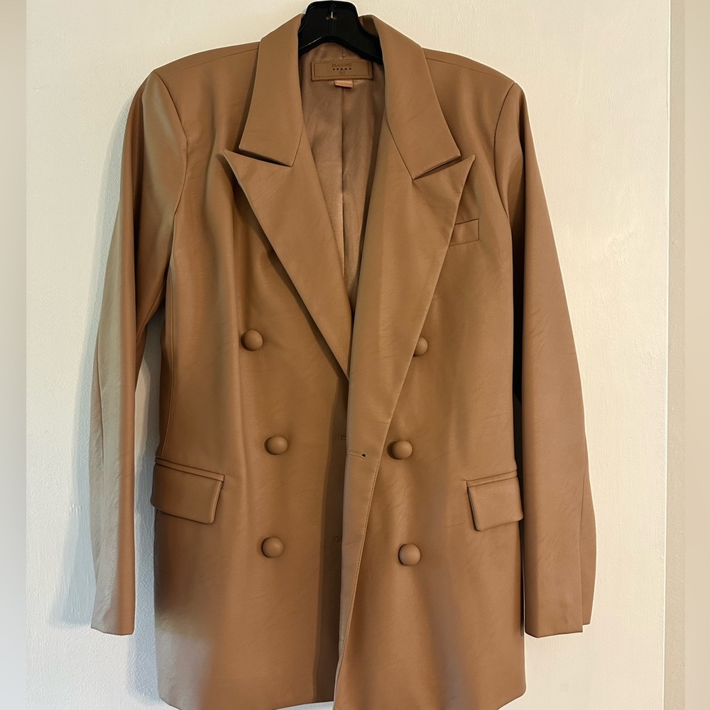 Blank NYC faux leather blazer